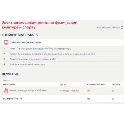Физическая культура и спорт Э3.Тест Синергия - Ответы