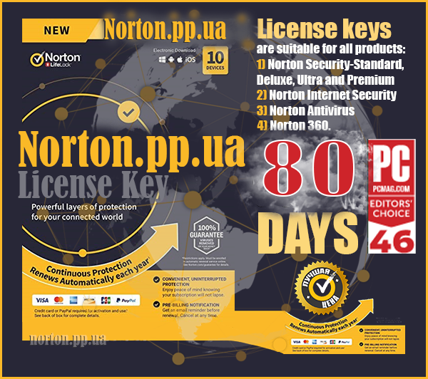 Universal key for Norton 2023 Premium class на 80 дней