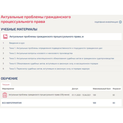 Актуальные проблемы гражданского процессуального права