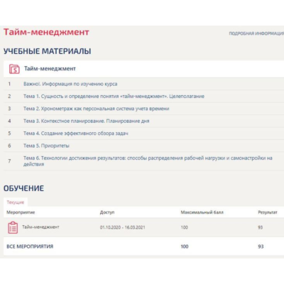 ТАЙМ МЕНЕДЖМЕНТ ОТВЕТЫ СИНЕРГИЯ (СБОРНИК ТЕСТОВ)