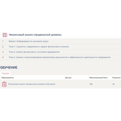 Финансовый анализ ответы Синергия (продвинутый тест)