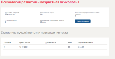 Психология развития и возрастная психология.Тест