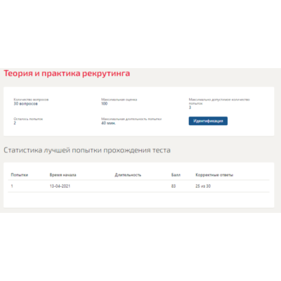 Теория и практика рекрутинга.Тест Синергия 2021г
