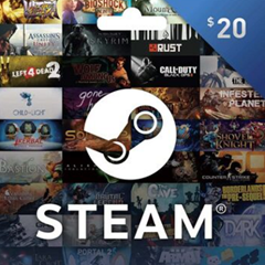 STEAM WALLET GIFT CARD $20 USD ✅(US ACCOUNT)