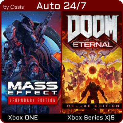 24/7 XBOX Mass Effect Legendary, DOOM Eternal Deluxe