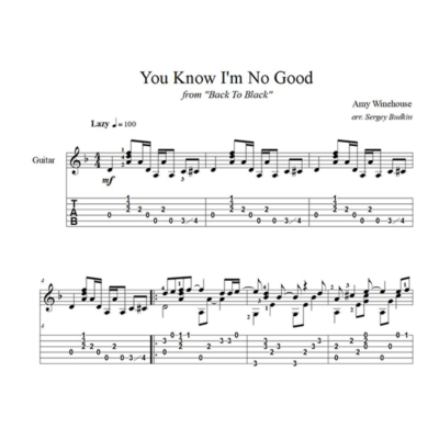 You Know I´m No Good (Эми Уайнхаус) для гитары