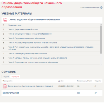 Основы дидактики общего начального образования.Синергия