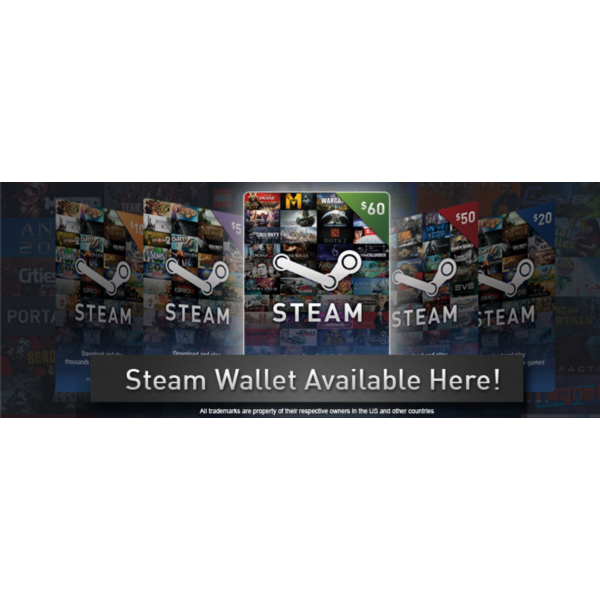 STEAM WALLET GIFT CARD 63.6$ НЕ GLOBAL БЕЗ RU-US-TL-AR