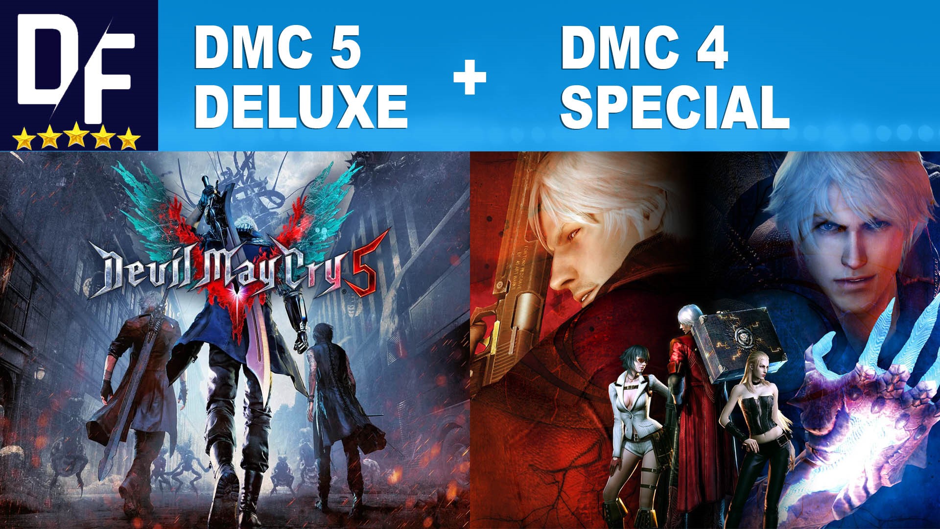 Купить Devil May Cry 5 Deluxe Edition +💎DMC 4 Special Edition за 100 ₽!