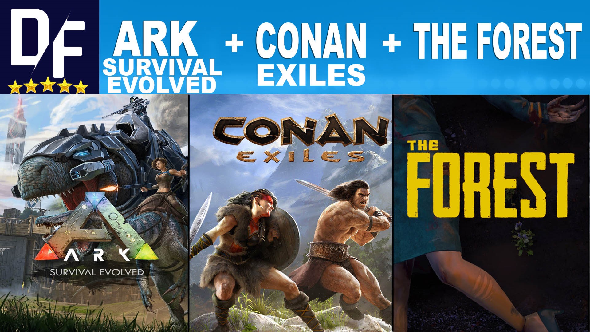 ✪Купить Ark Survival Evolved + Conan Exiles + The Forest |STEAM за 100.00  руб. | Описание товара✪ | ➥Origin-Steam.su