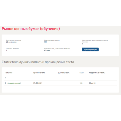 Рынок ценных бумаг.Тест Синергия 2021г (100 баллов)