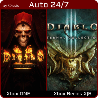 24/7 XBOX Diablo II Resurrected, Diablo III Eternal Collection