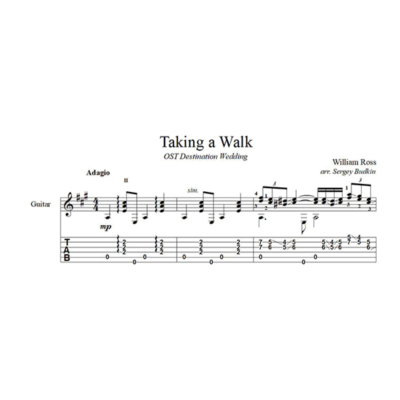 Taking a Walk (из к/ф Как женить холостяка) для гитары