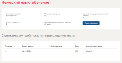 Немецкий язык.Тест Синергия 2021г (100 баллов)