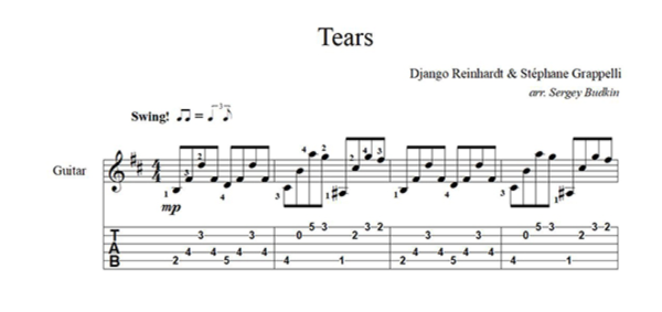 Tears (Джанго Рейнхардт) для гитары