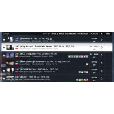 EPG.GG Battlefield 4 Server VIP Slot (Выбираемые дни)