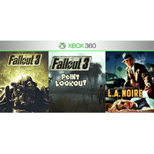 Fallout 3 / L.A.Noire + 1 игра | XBOX 360 | перенос