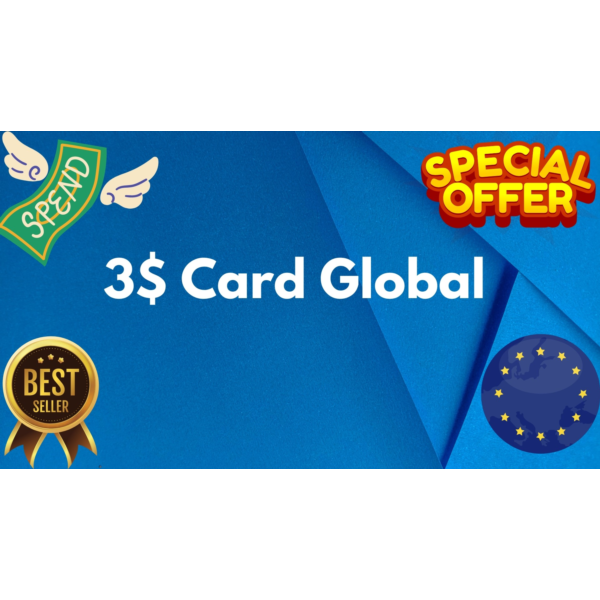3$ Card Global All Services/Subscriptions/Others ⭐