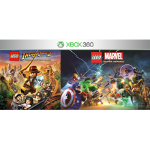 LEGO Indiana Jones 2 / LEGO Marvel | XBOX 360 | общий