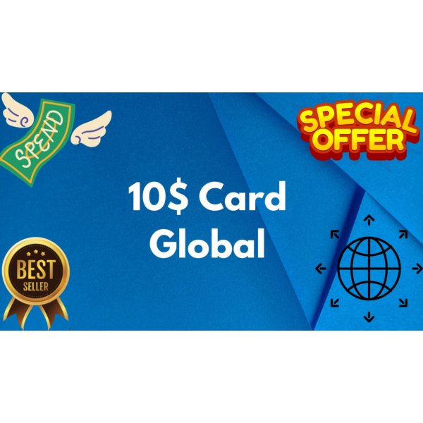 10$ CARD GLOBAL All Services/Google/Others.ect