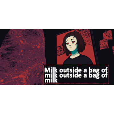 Milk outside a bag of milk outside a bag of milk