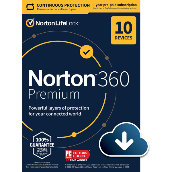 Norton 360 Premium 10 devices / 16 месяцев (485 дней) Global