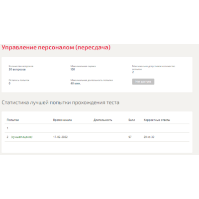 Управление персоналом.Тест Синергия 2022г (97 баллов)