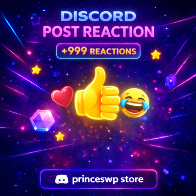 Discord Post Reaction 100 Member | = 2$ 🐵