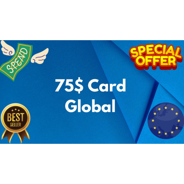 75$ Card Global All Services/Subscriptions/Others