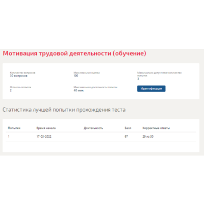 Мотивация трудовой деятельности.Тест Синергия 2022г