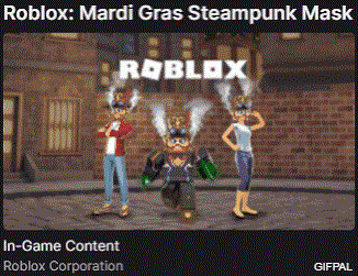 Скриншот Roblox: Mardi Gras Steampunk Mask 🔑 Drop #4
