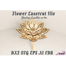 Цветок файлы для лазерной резки DXF SVG CDR EPS AI