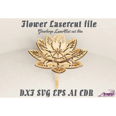 Цветок файлы для лазерной резки DXF SVG CDR EPS AI