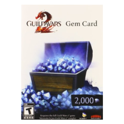 Guild Wars 2 2000 Gems Card