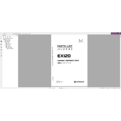 HITACHI EX120 PARTS  СПИСОК ЗАПАСНЫХ ЧАСТЕЙ