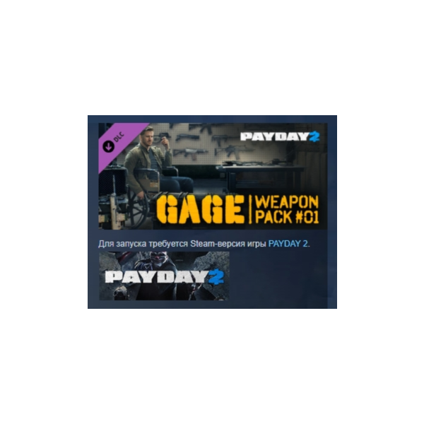 PAYDAY 2: Gage Weapon Pack #01 DLC АВТОДОСТАВКА STEAM РОССИЯ