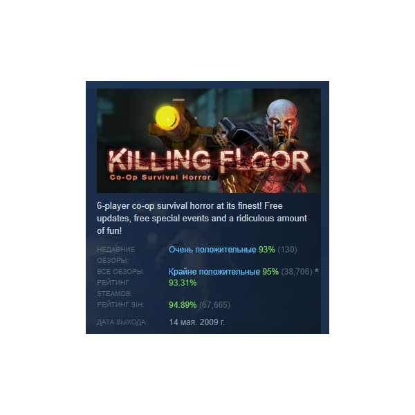 Killing Floor АВТОДОСТАВКА STEAM GLOBAL МГНОВЕННО ЛИЦЕНЗИЯ