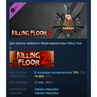 Killing Floor 2 Armory Season Pass KF2 Season Pass 2021 АВТОДОСТАВКА STEAM GLOBAL МГН