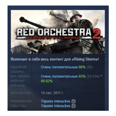 Red Orchestra 2 with Rising Storm АВТОДОСТАВКА STEAM GLOBAL МГНОВЕННО ЛИЦЕНЗИЯ