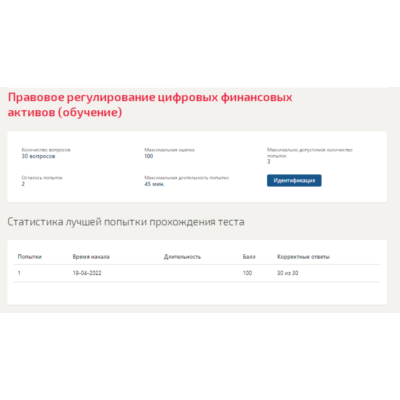 Правовое регулирование цифровых финансовых активов.Тест