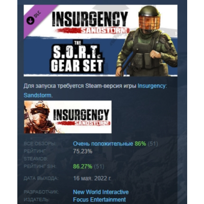 Insurgency: Sandstorm - S.O.R.T Gear Set DLC АВТОДОСТАВКА STEAM МГНОВЕННО ЛИЦЕНЗИЯ