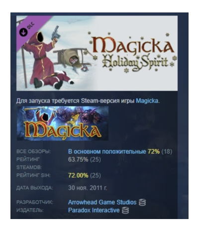 Magicka: Holiday Spirit Item Pack DLC STEAM GIFT РОССИЯ