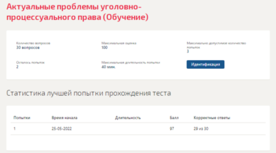Актуальные проблемы уголовно-процессуального права.Тест