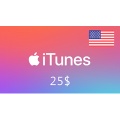 iTunes 🔥 Gift Card -  25$ 🇺🇸(USA) [Без комиссии]