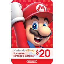 Nintendo eShop Gift Card $20 USD🕹️(США)🔥Лучшая цена🔥