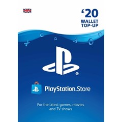 Playstation Network PSN £20 (UK) - без комиссии