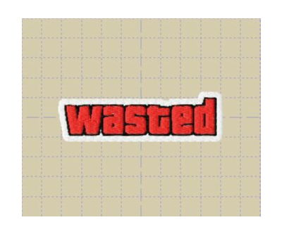 Дизайн машинной вышивки "Wasted"