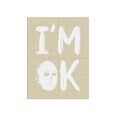 Дизайн машинной вышивки "Сайтама Im OK"