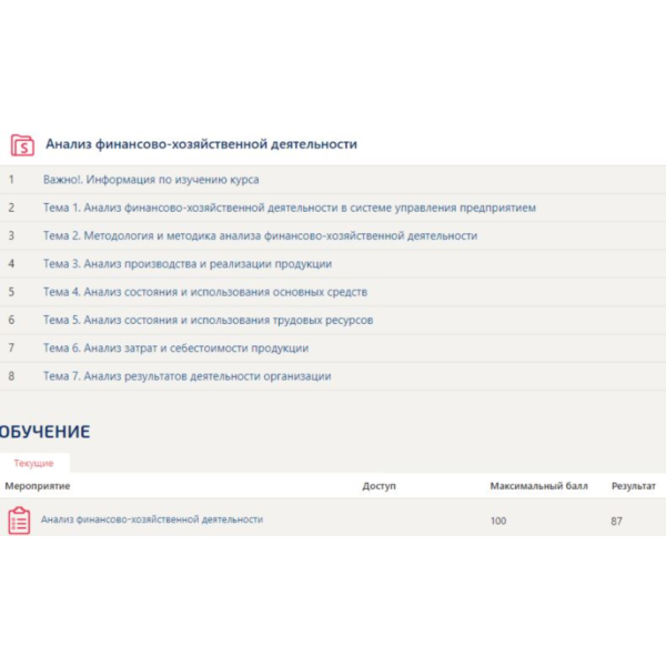 Анализ финансово-хозяйственной деятельности Синергия