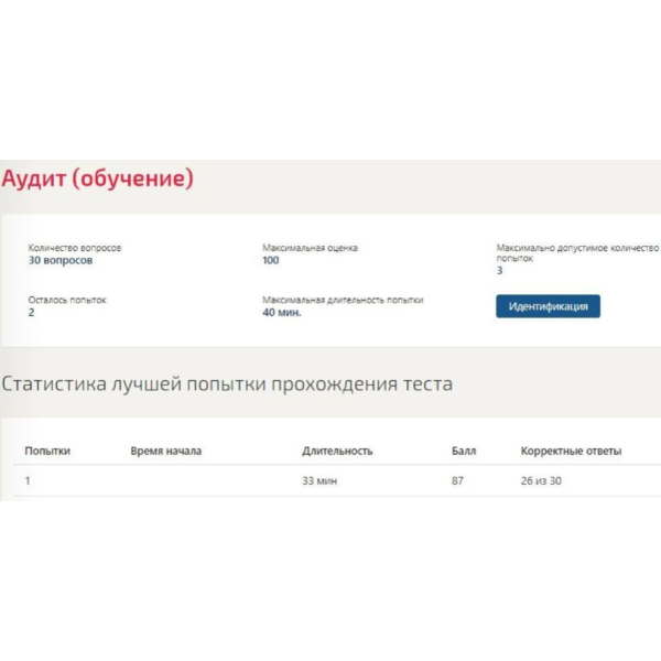 Аудит ответы Синергия МФПУ (ВСЕ ТЕСТЫ)